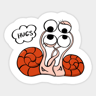 Snail hugs Sticker